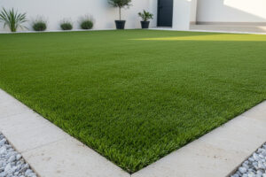 césped artificial instalado en jardín olivella