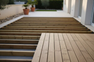 cómo instalar tarima exterior - subestructura y colocación de lamas de tarima sant pere de ribes (1)