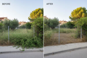 limpieza de parcelas en Sitges - terreno desbrozado y limpio sin maleza (1)