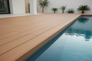 tarima exterior para piscina - instalación de deck antideslizante alrededor de piscina sitges (1)