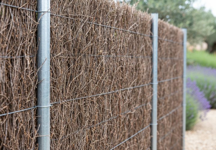 brezo para vallas - detalle de instalación de brezo y fijación para ocultación cubelles (1)
