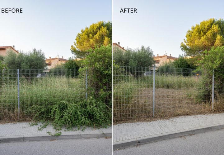 limpieza de parcelas en Sitges - terreno desbrozado y limpio sin maleza (1)